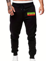 Men's Graffiti ONE LOVE Flag Pattern Printed Trousers