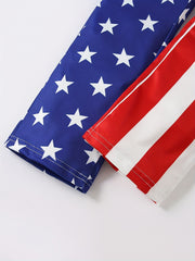Girls Striped Pentagram Leggings Elastic Waist Casual Sports Pants