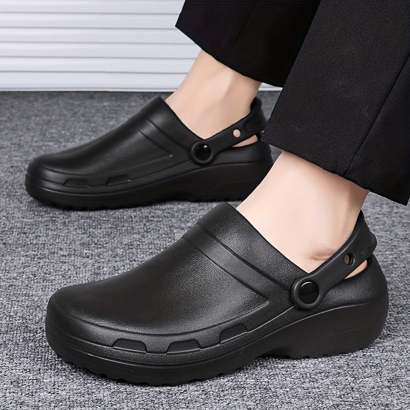 Men's Slip On Platform Clogs Garden Shoes Chef Nurse Work Shoes