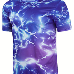 Men's Lightning Graphic T Shirt for Spring & Summer
