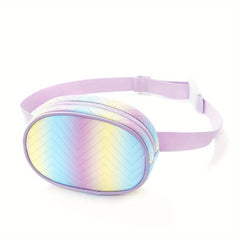 Kids Rainbow Pattern Waist Bag for Outdoor Sports