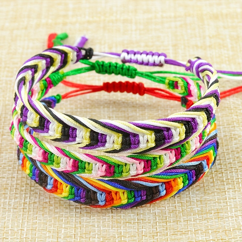 Colorful Braided Bracelet Ethnic Style Rope Woven Sports Wristband