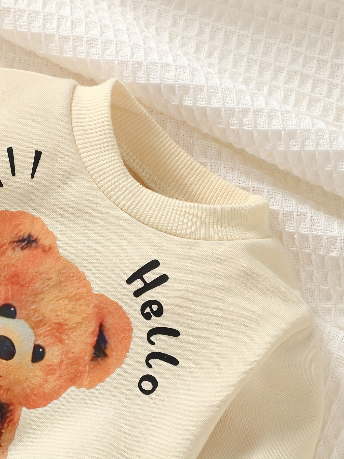 Baby Boys Bear Print Sweatshirt And Jeans Set