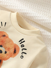 Baby Boys Bear Print Sweatshirt And Jeans Set