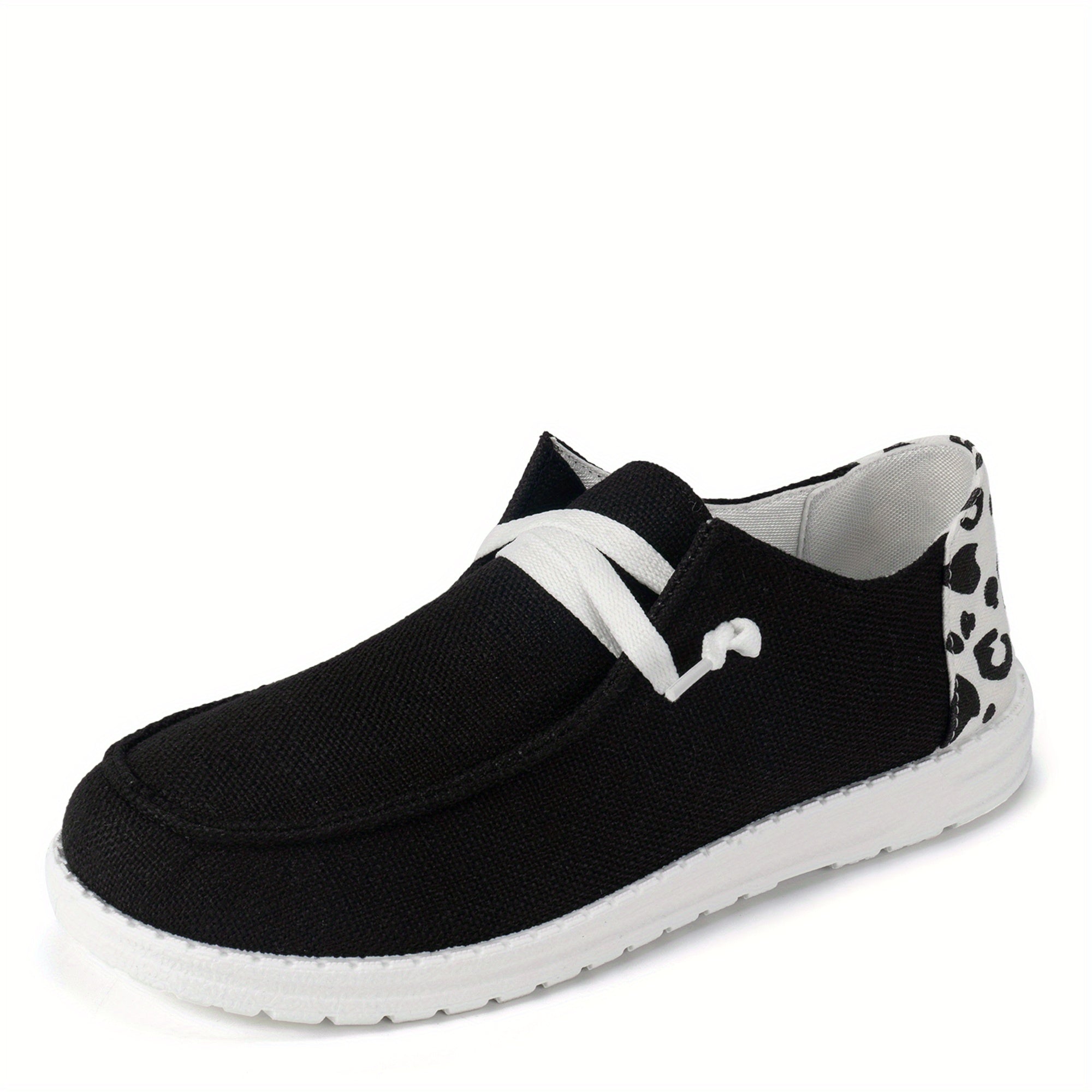Women's Casual Canvas Shoes Lace Up Low Top Slip On Loafers