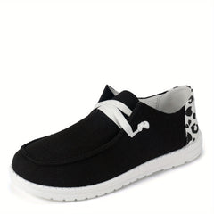 Women's Casual Canvas Shoes Lace Up Low Top Slip On Loafers