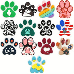 8Pcs Dog Paw Print Pencil Clips PVC Fun Holiday Party Decorations