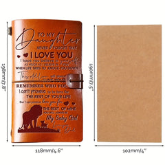 Vintage Leather Travel Journal Embossed Writing Journal