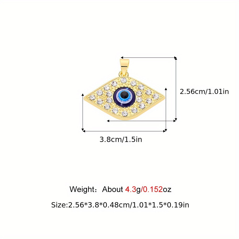 Hollow Turkey Eye Pendant Necklace Charm DIY Jewelry