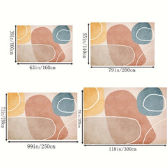 Soft Fluffy Plush Area Rug Modern Geometric Indoor Shaggy Rug