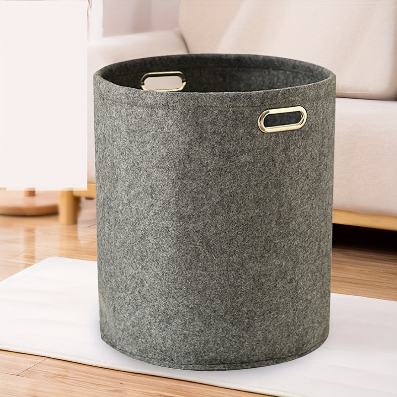 Large Capacity Solid Laundry Bag Portable Double Handle Foldable Storage Bucket