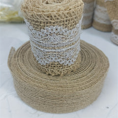 DIY Burlap Decorative Ribbon Jute Webbing Edge Ribbon 78 74inch 6 6ft Per Roll