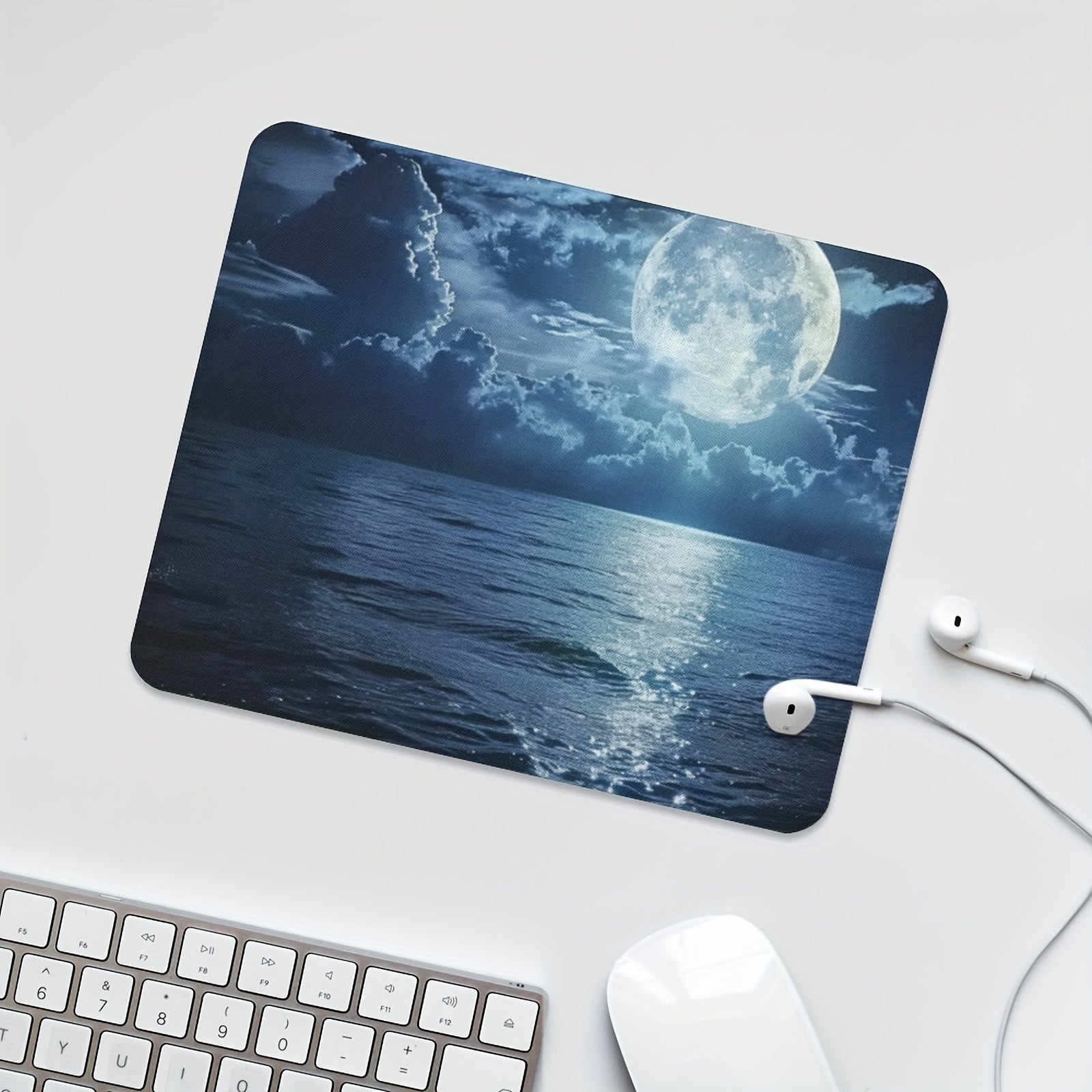 Moonlight Sand Mouse Pad Non slip Rubber Base for Computer Laptop