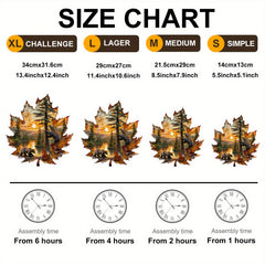 Autumn Wooden Jigsaw Puzzle Brown Bear Fall Foliage Art Gift