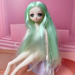 30cm Skinny Cartoon 3D Animation Face Dream Eyes 26 Flat Body Doll Toys