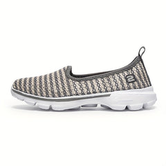 Breathable Slip On Women's Walking Shoes Mesh Non Slip Sneakers