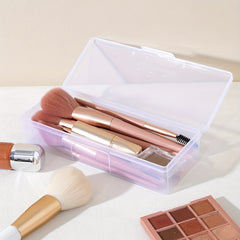 Portable Makeup Brush Storage Box Large Capacity for Travel Dustproof