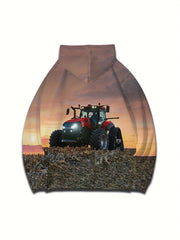 Truck 3D Print Hoodie for Men
