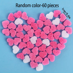 60pcs Heart-shaped Filling Material Pearl Cotton Lining