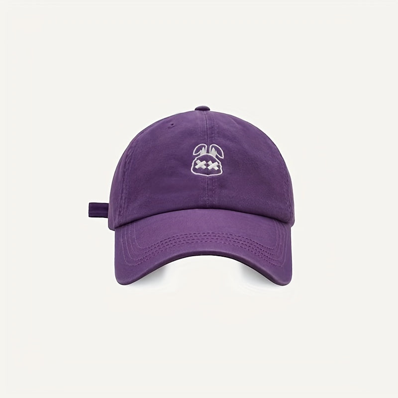 Rabbit Embroidery Baseball Cap Bunny Dad Hat Lightweight Adjustable Golf Sun Hat