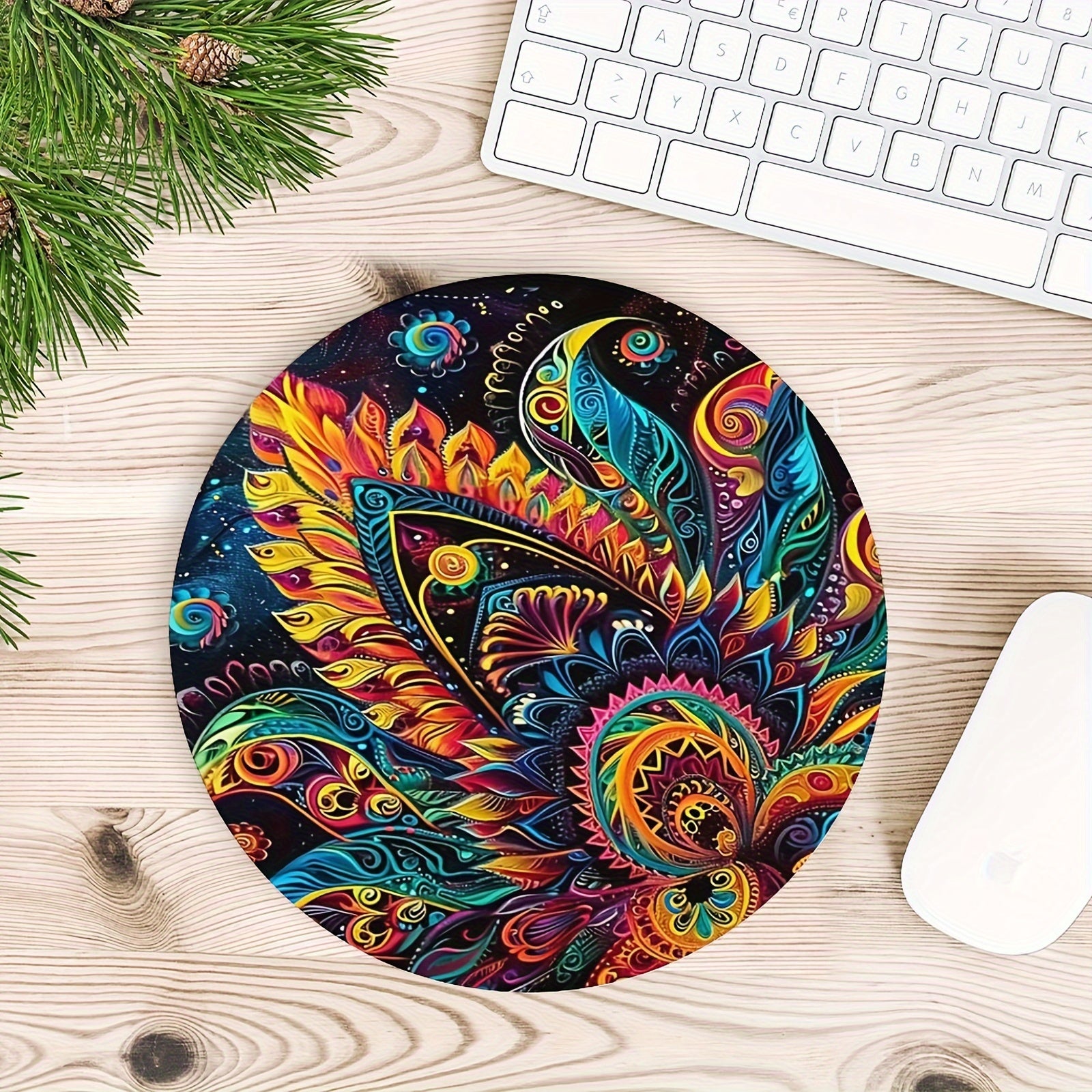 Colorful Flower Gaming Mouse Pad E sports Anti-slip Keyboard Pad