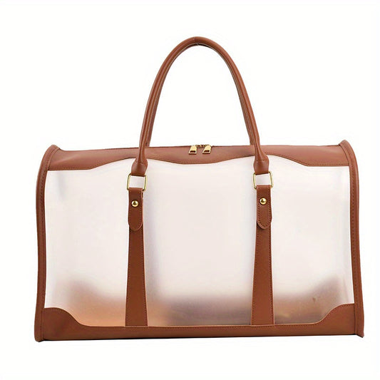 Large Waterproof Makeup Bag with Double Handles for Short Journeys