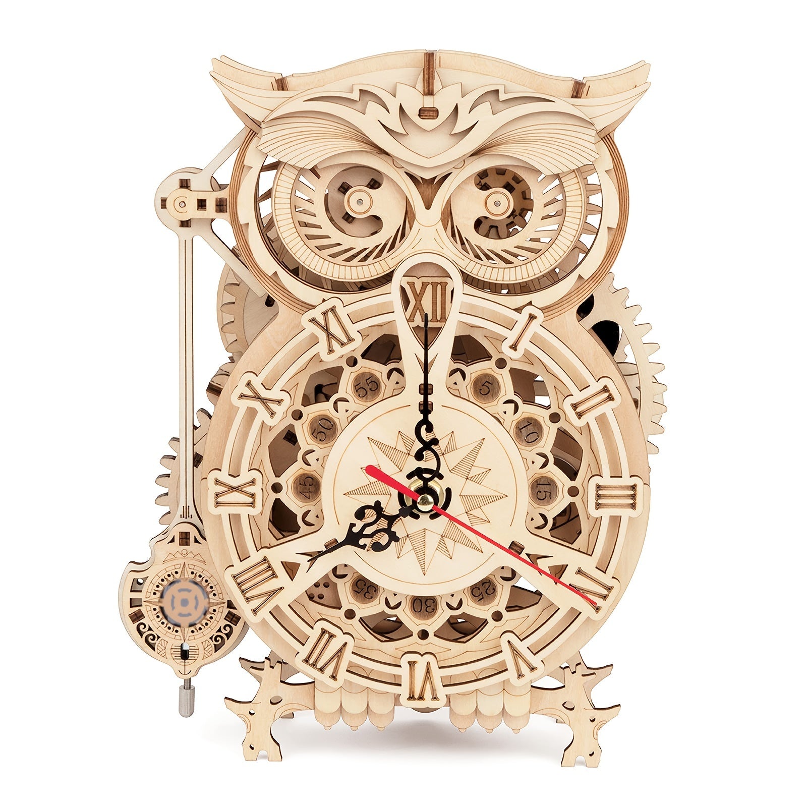 3D Wooden Owl Clock Puzzle Gift & Home Decor for Adults