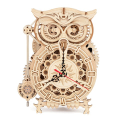 3D Wooden Owl Clock Puzzle Gift & Home Decor for Adults