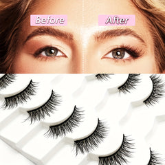 7 Pairs Cat Eye Faux Mink Lashes Cluster Fluffy False Eyelashes