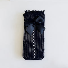 Girls Kids Bowknot Stockings Thin Breathable Comfy Knee High Socks