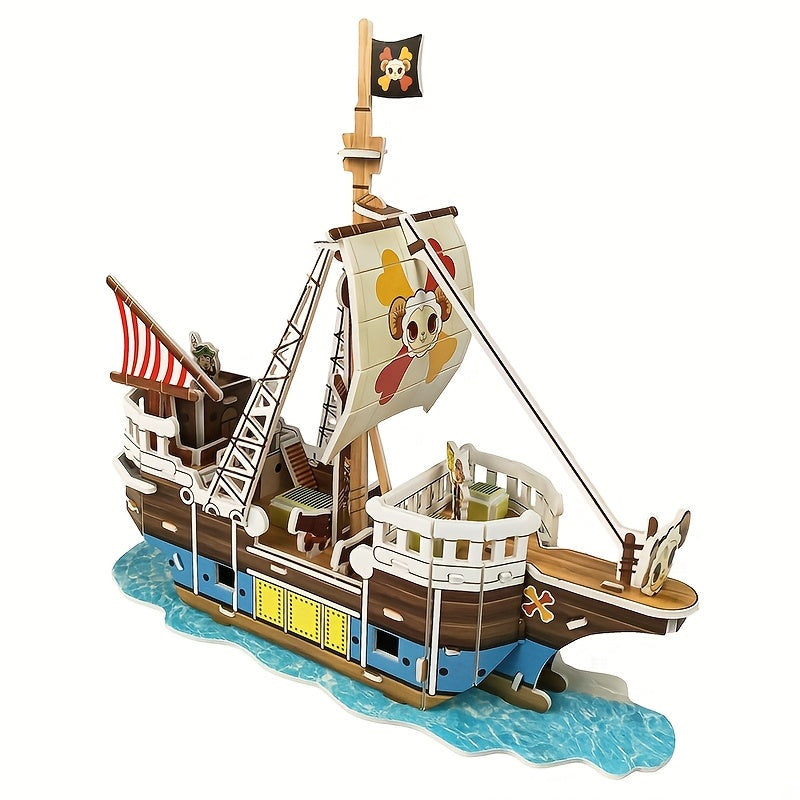 Pirate 3D Model Puzzle DIY Toy for Kids, Fun Toys Expand Thinking