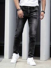 Men's Distressed Slim Fit Jeans