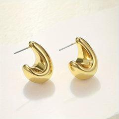 C Shaped Water Drop Women's Earrings