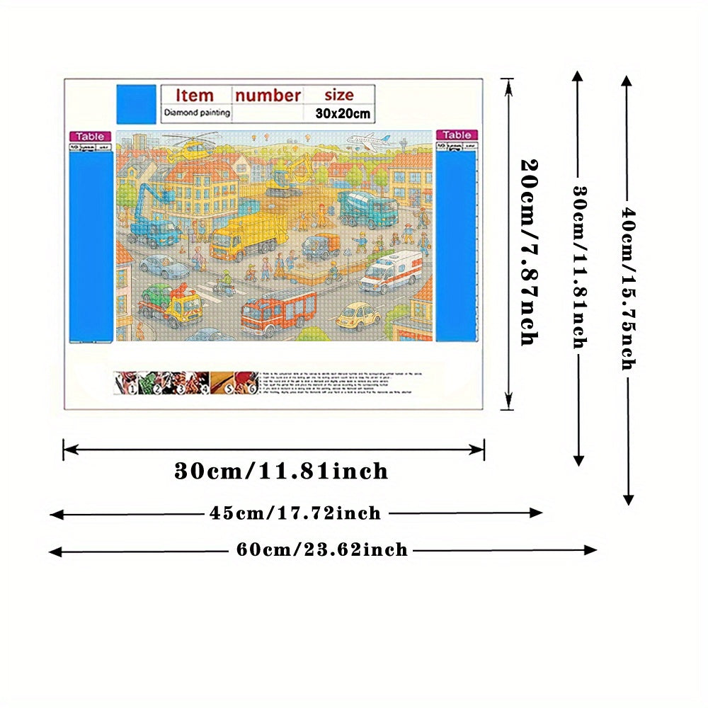 Colorful City Themed Diamond Painting Kit for Adults