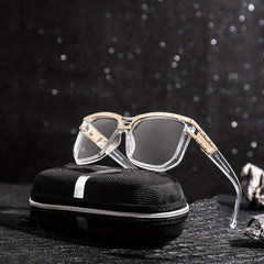 Men's Square Frame Sunglasses Steampunk UV Protection