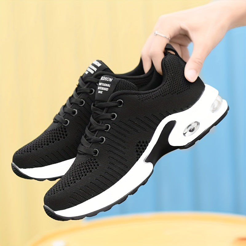 Women's Air Cushion Running Shoes Breathable Lace Up Sneakers