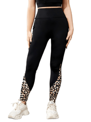 3pcs Leopard Print Yoga Pants High Stretch Leggings