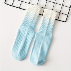 Non-slip Silicone Yoga Socks Ombre Winter Mid-tube Socks