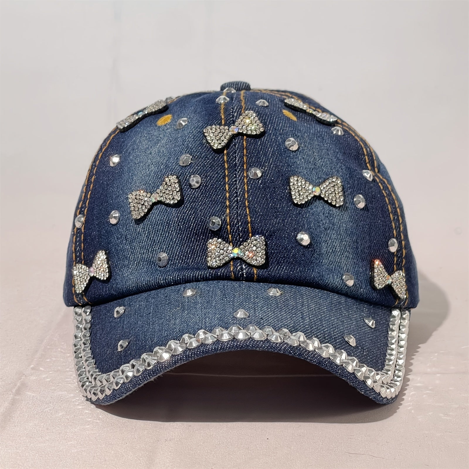 Cowboy Women's Baseball Cap Bow Adjustable Hat For Her