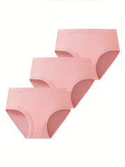 3pcs Girls Casual Cotton Briefs Underwear Panties Kids Bottoms