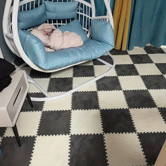 10pcs Plush Puzzle Foam Floor Mat Interlocking Carpet Protective Comfort Pads