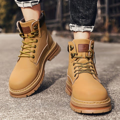 Men's Service Combat Casual Army Boots Hook And Loop Fastener