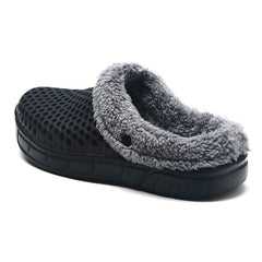 Men's Warm Fleece Cozy Slides Slippers Comfortable Non slip Home Shoes