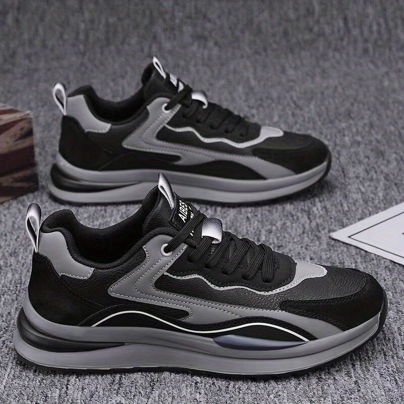 Men's Lace up Sneakers Athletic Shoes Breathable Running Basketball Gym