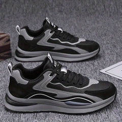 Men's Lace up Sneakers Athletic Shoes Breathable Running Basketball Gym