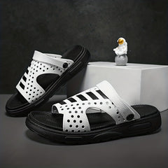 Men's Hollow Out Non Slip Platform Slides Comfortable Cloud Slides