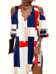 Scallop Trim Half Sleeve Dress for Women