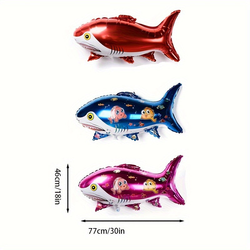 Cartoon Shark Aluminum Film Balloon Festive Wedding Party Decoration