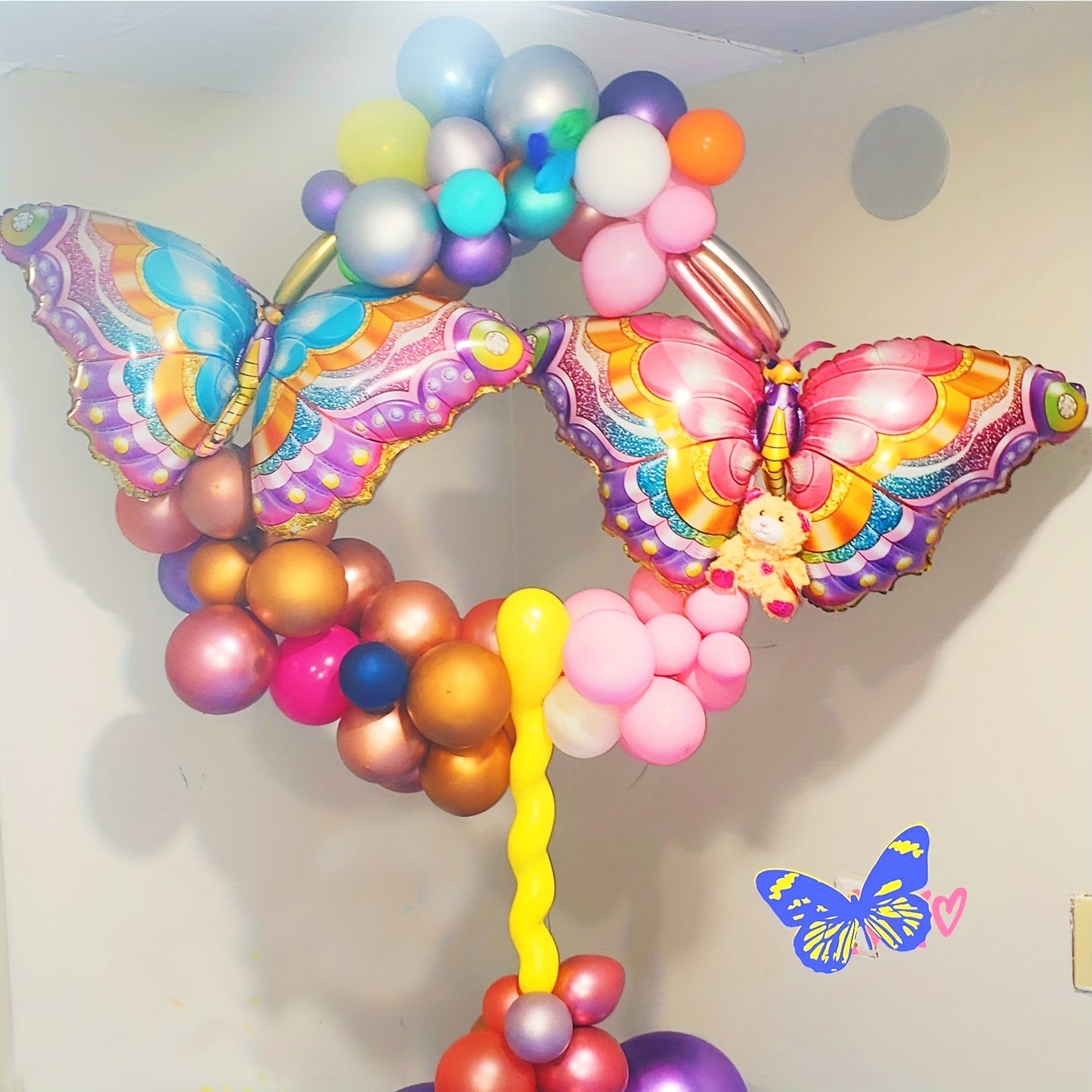 Colorful Butterfly Aluminum Foil Balloons for Party Supplies