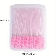 100PCS Crystal Eyelash Brushes Mascara Wands Applicator